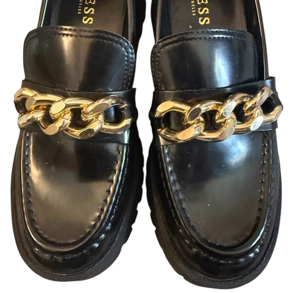 Guess Hillford Chunky Loafers Black 7.5 - Picture 3 of 6